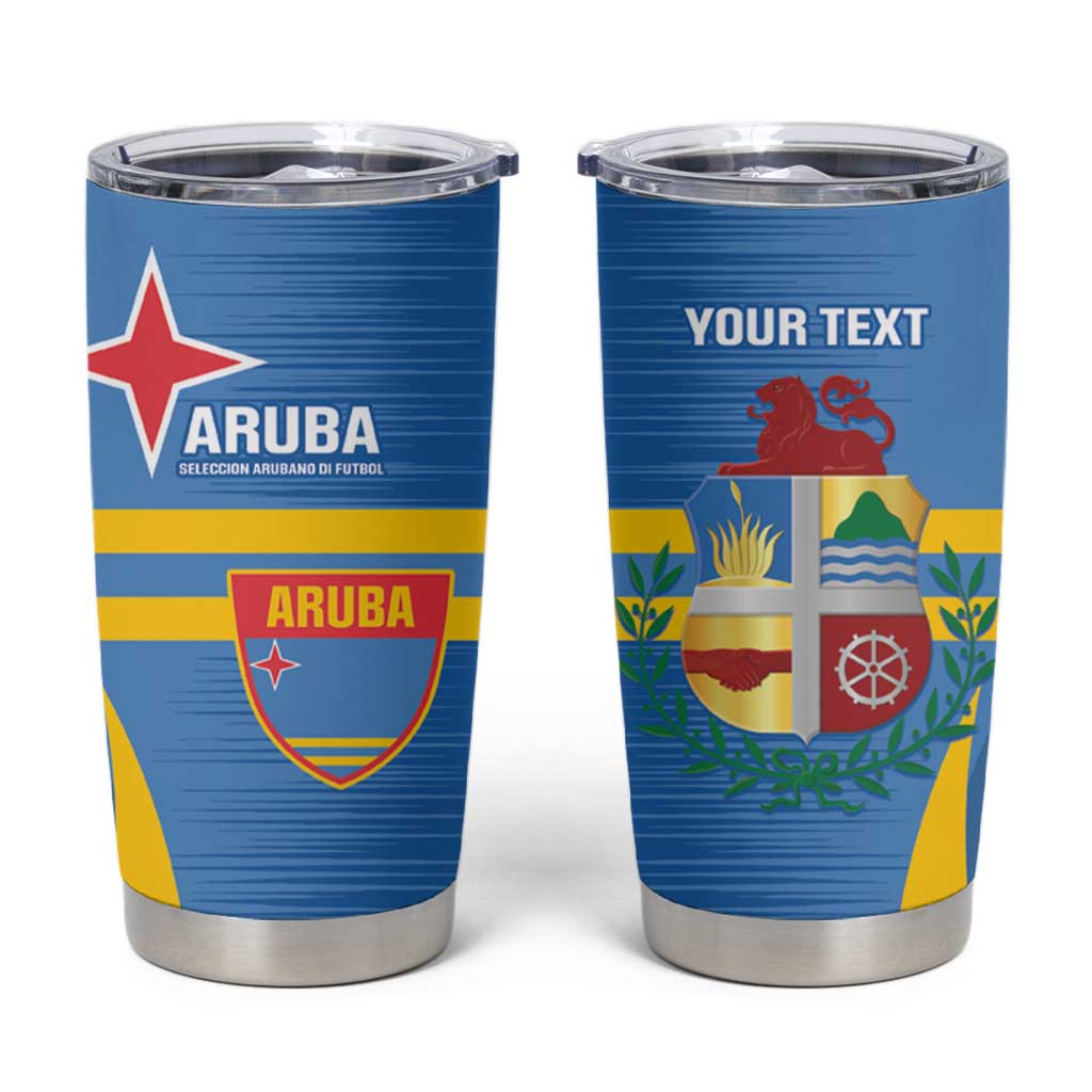 Custom Aruba Football Tumbler Cup 2025 Go Champions Flag Color