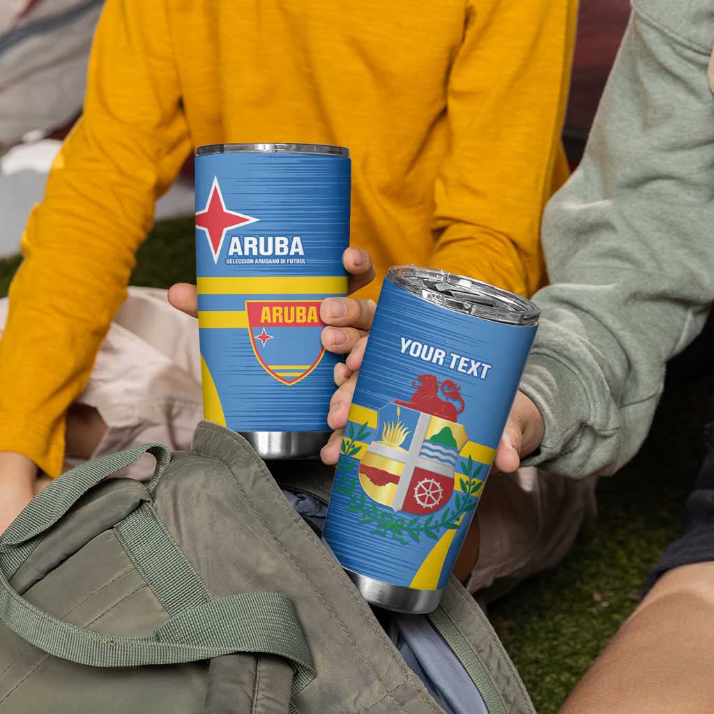 Custom Aruba Football Tumbler Cup 2025 Go Champions Flag Color