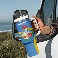 Custom Aruba Football Tumbler With Handle 2025 Go Champions Flag Color