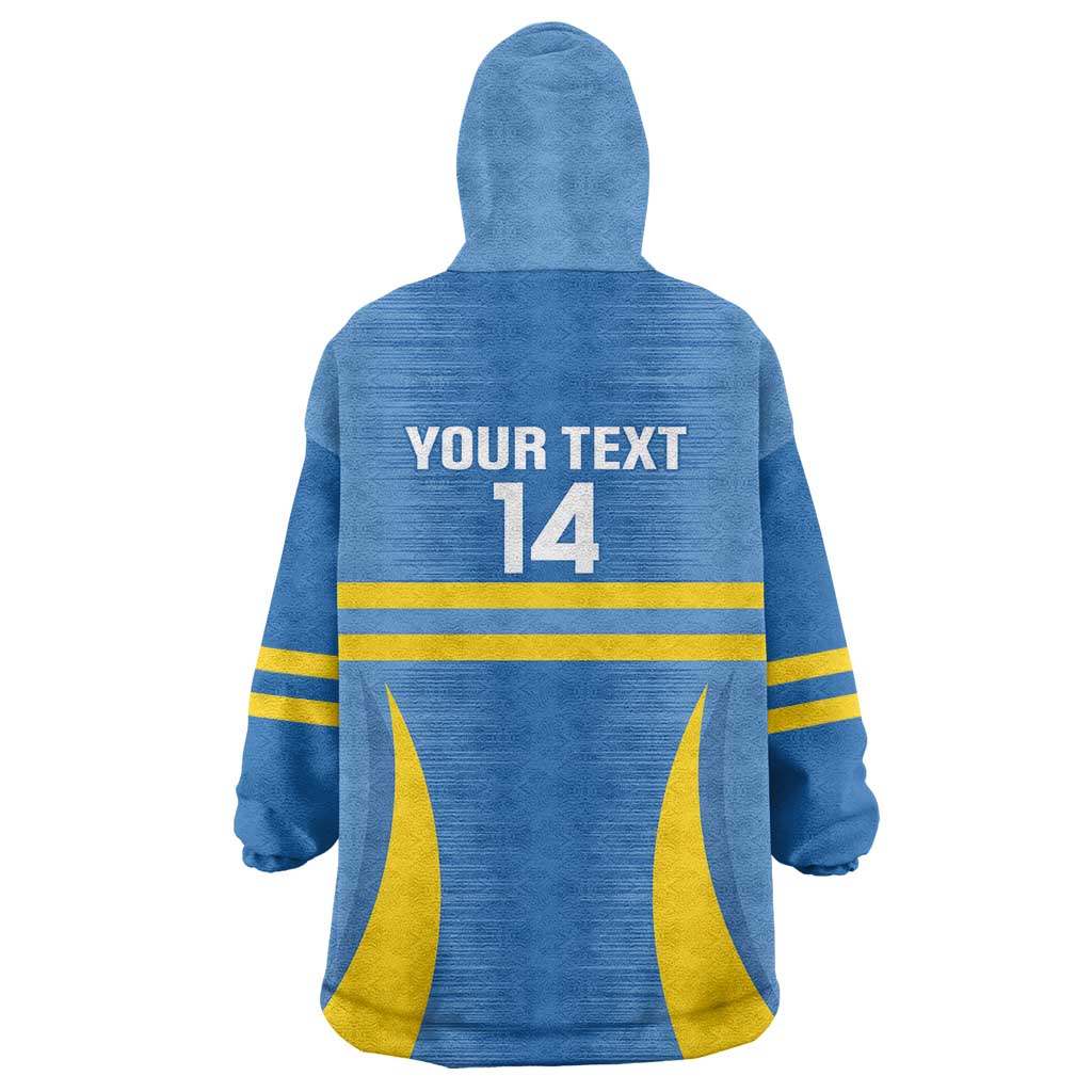 Custom Aruba Football Wearable Blanket Hoodie 2025 Go Champions Flag Color