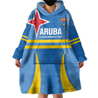 Custom Aruba Football Wearable Blanket Hoodie 2025 Go Champions Flag Color
