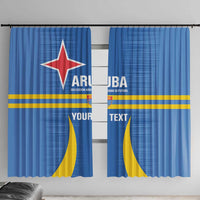 Custom Aruba Football Window Curtain 2025 Go Champions Flag Color