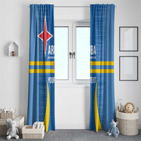 Custom Aruba Football Window Curtain 2025 Go Champions Flag Color