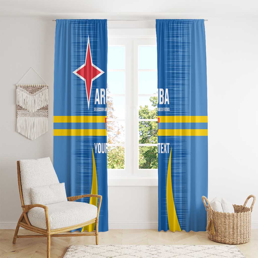 Custom Aruba Football Window Curtain 2025 Go Champions Flag Color