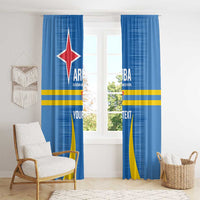 Custom Aruba Football Window Curtain 2025 Go Champions Flag Color