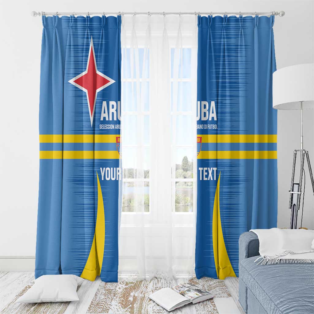 Custom Aruba Football Window Curtain 2025 Go Champions Flag Color