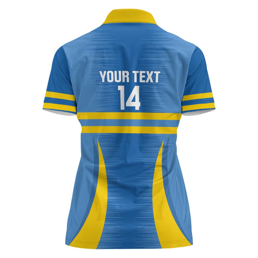 Custom Aruba Football Women Polo Shirt 2025 Go Champions Flag Color