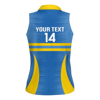 Custom Aruba Football Women Sleeveless Polo Shirt 2025 Go Champions Flag Color