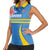 Custom Aruba Football Women Sleeveless Polo Shirt 2025 Go Champions Flag Color