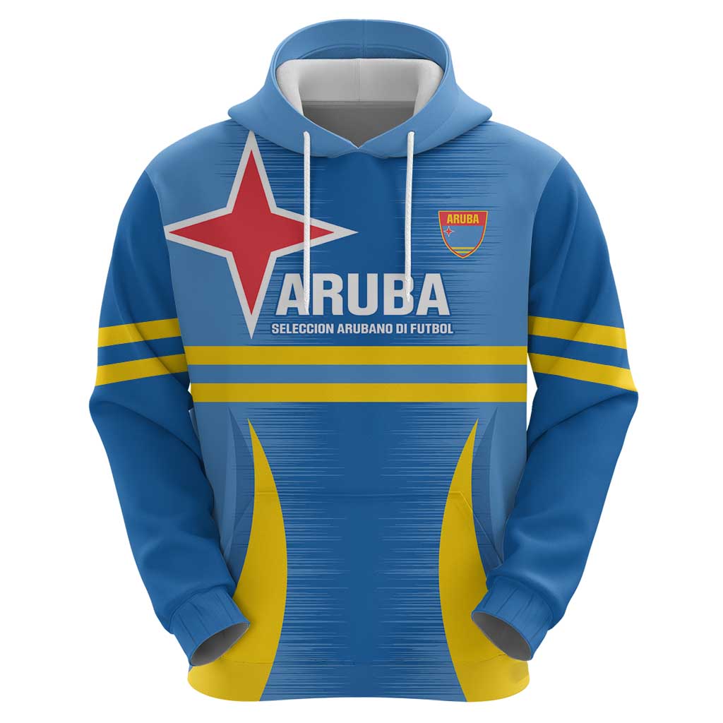 Custom Aruba Football Zip Hoodie 2025 Go Champions Flag Color