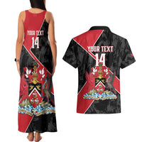 Custom Trinidad and Tobago Football Couples Matching Tank Maxi Dress and Hawaiian Shirt 2025 Go Soca Warriors