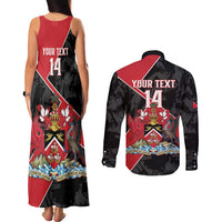 Custom Trinidad and Tobago Football Couples Matching Tank Maxi Dress and Long Sleeve Button Shirt 2025 Go Soca Warriors