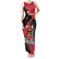 Custom Trinidad and Tobago Football Family Matching Tank Maxi Dress and Hawaiian Shirt 2025 Go Soca Warriors