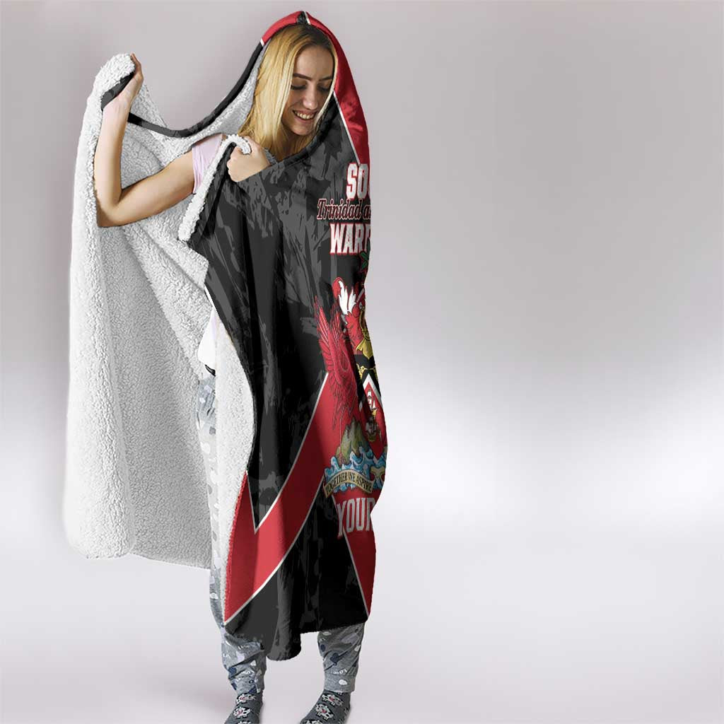 Custom Trinidad and Tobago Football Hooded Blanket 2025 Go Soca Warriors