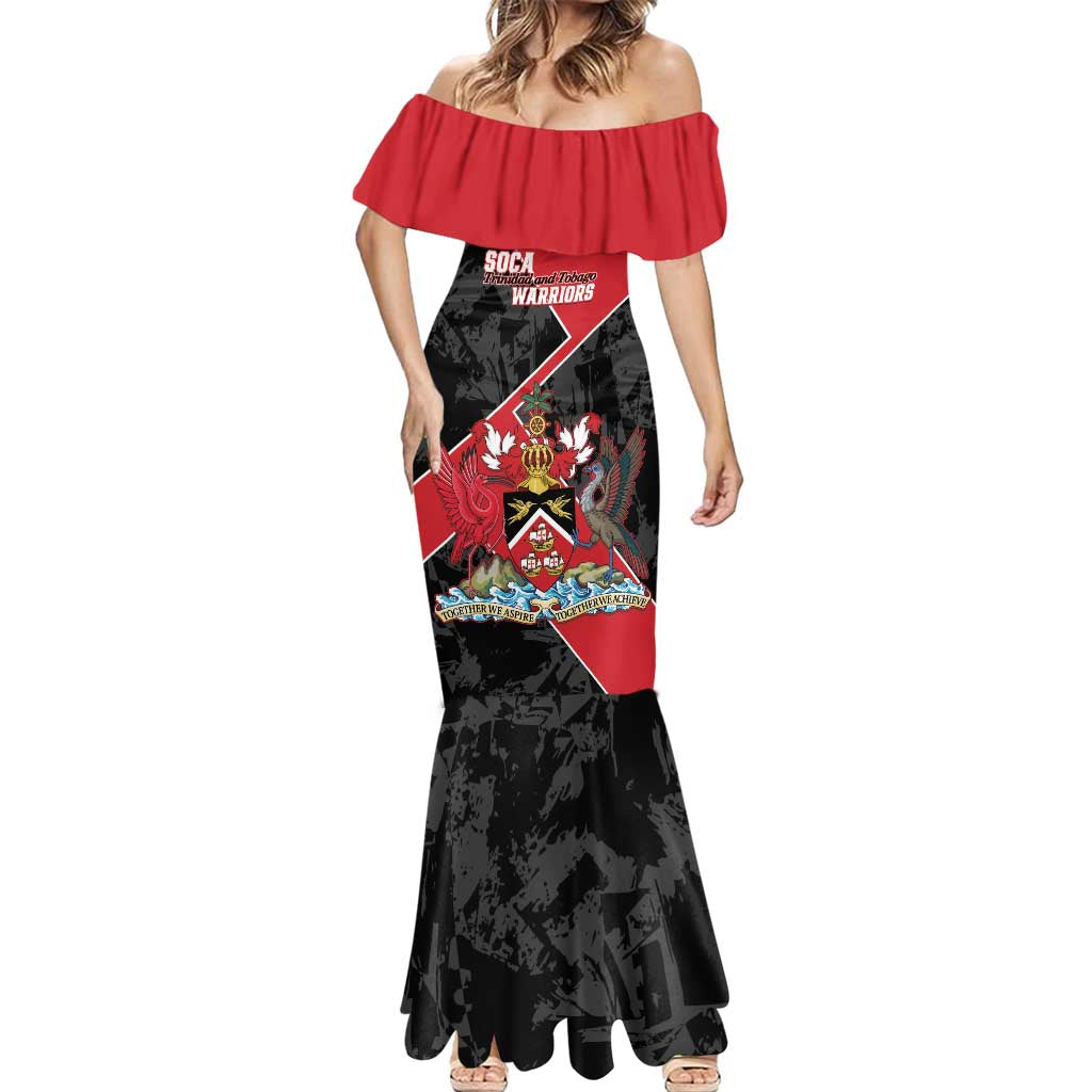 Custom Trinidad and Tobago Football Mermaid Dress 2025 Go Soca Warriors