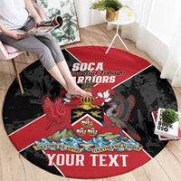 Custom Trinidad and Tobago Football Round Carpet 2025 Go Soca Warriors