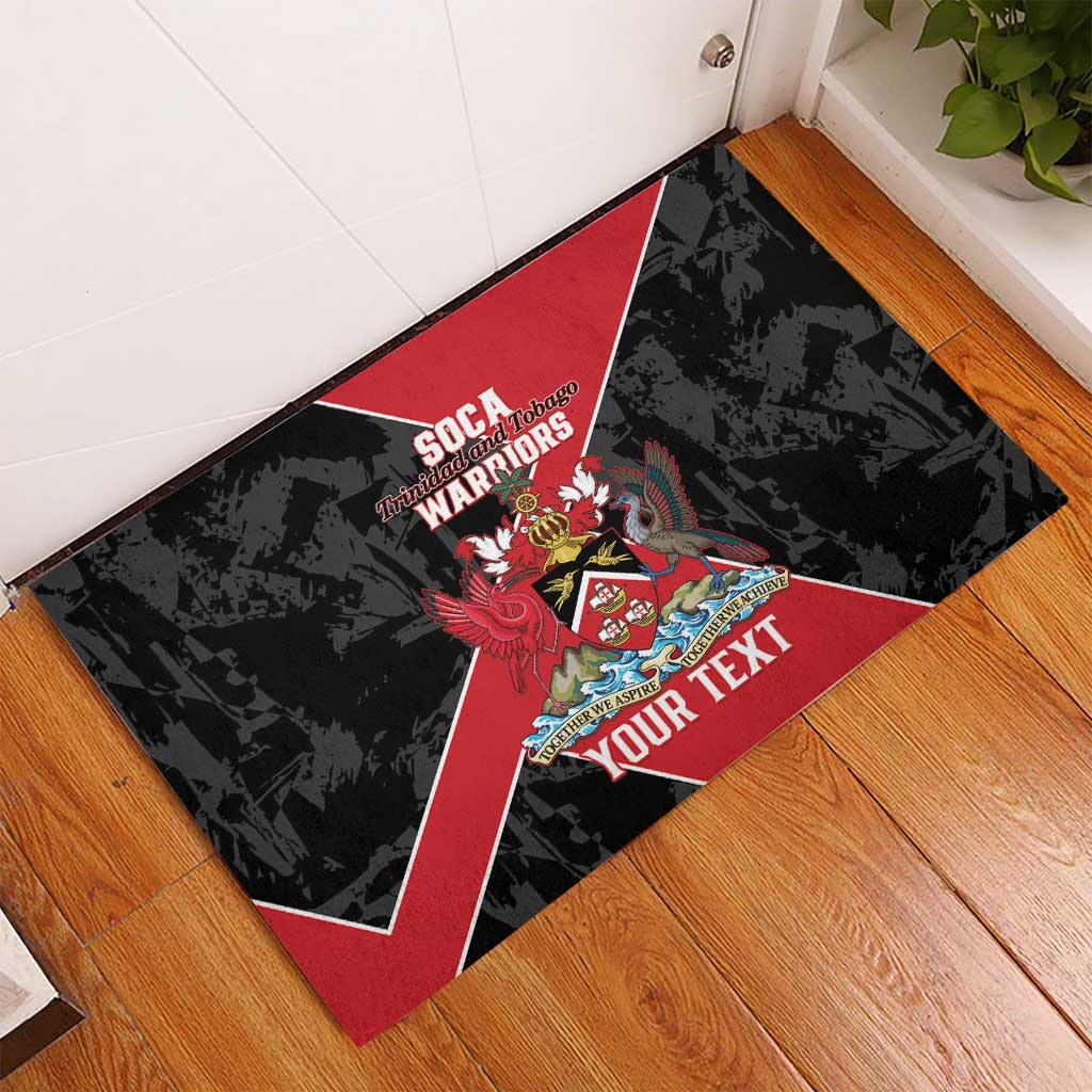 Custom Trinidad and Tobago Football Rubber Doormat 2025 Go Soca Warriors