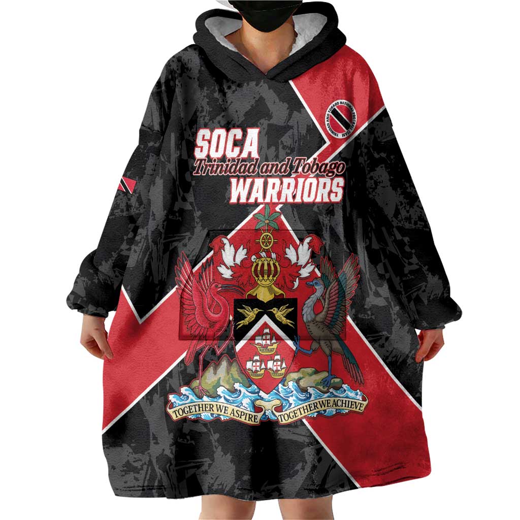 Custom Trinidad and Tobago Football Wearable Blanket Hoodie 2025 Go Soca Warriors