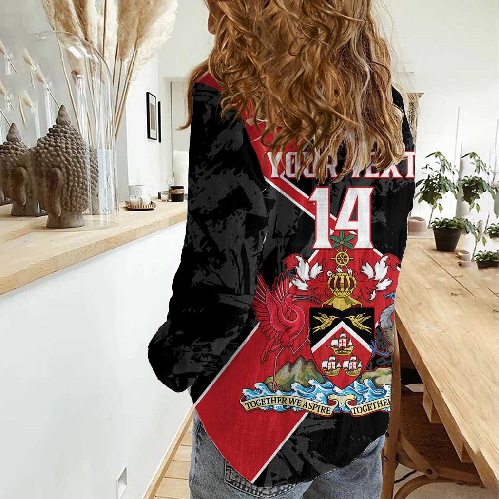 Custom Trinidad and Tobago Football Women Casual Shirt 2025 Go Soca Warriors