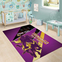 Custom Trinidad and Tobago Cricket Area Rug Come On Knight Riders Purple Version