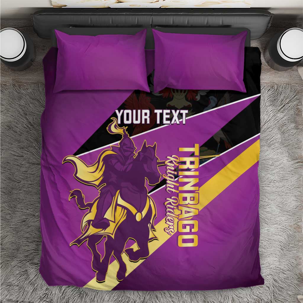 Custom Trinidad and Tobago Cricket Bedding Set Come On Knight Riders Purple Version