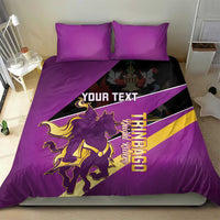 Custom Trinidad and Tobago Cricket Bedding Set Come On Knight Riders Purple Version