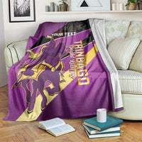 Custom Trinidad and Tobago Cricket Blanket Come On Knight Riders Purple Version