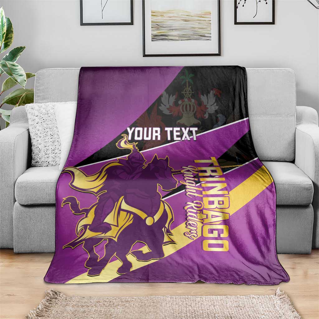 Custom Trinidad and Tobago Cricket Blanket Come On Knight Riders Purple Version