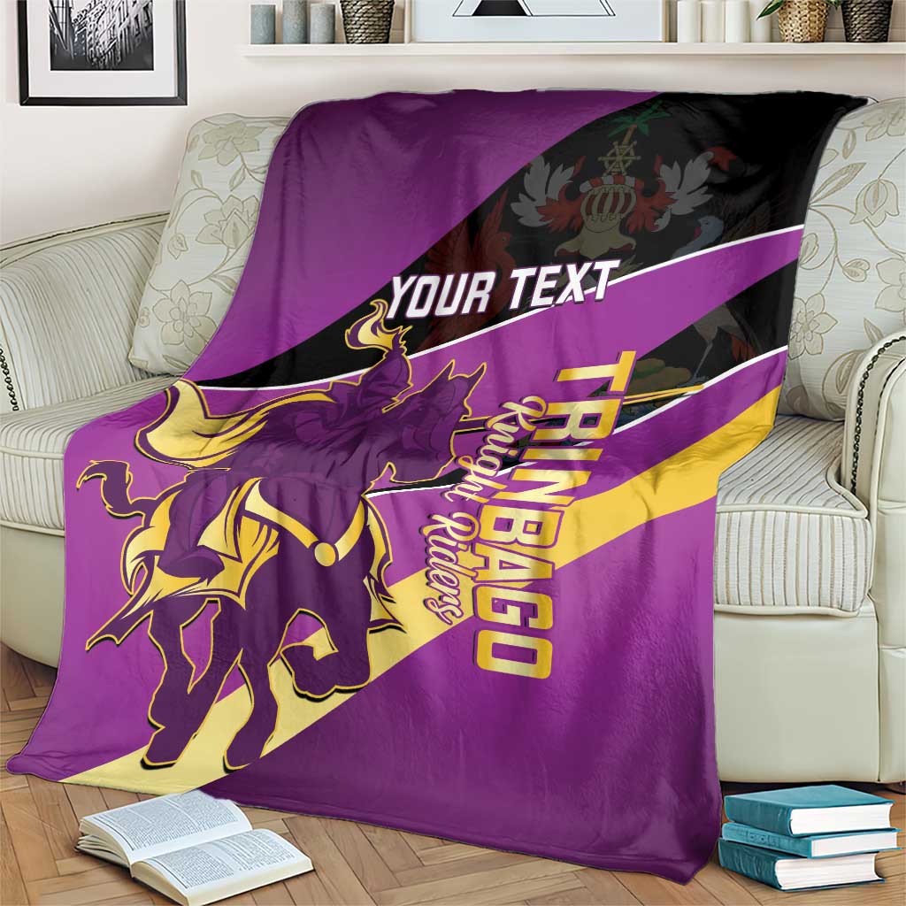 Custom Trinidad and Tobago Cricket Blanket Come On Knight Riders Purple Version