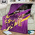 Custom Trinidad and Tobago Cricket Blanket Come On Knight Riders Purple Version