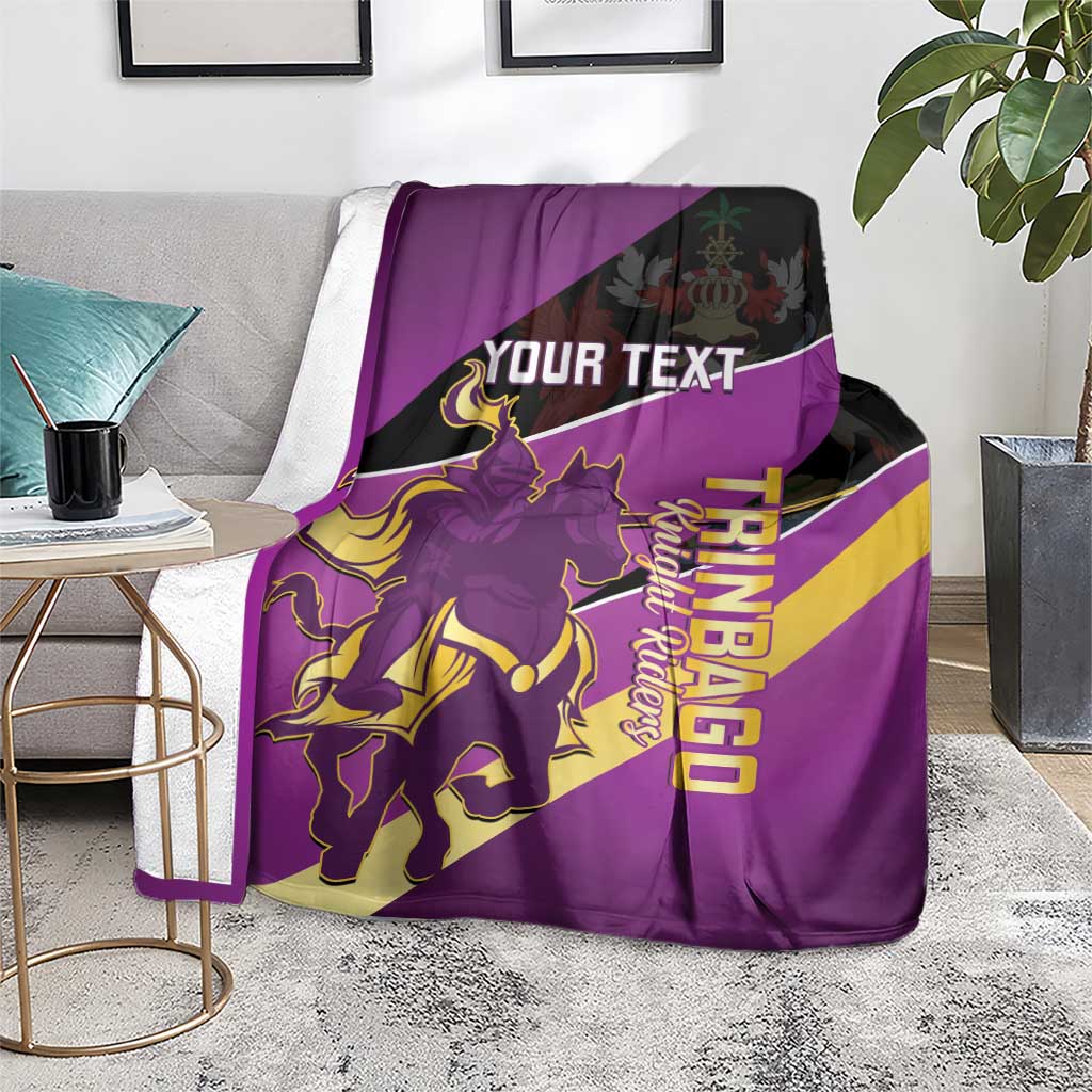 Custom Trinidad and Tobago Cricket Blanket Come On Knight Riders Purple Version