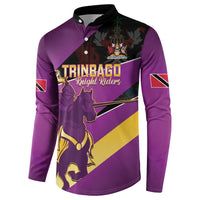 Custom Trinidad and Tobago Cricket Button Sweatshirt Come On Knight Riders Purple Version