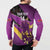 Custom Trinidad and Tobago Cricket Button Sweatshirt Come On Knight Riders Purple Version