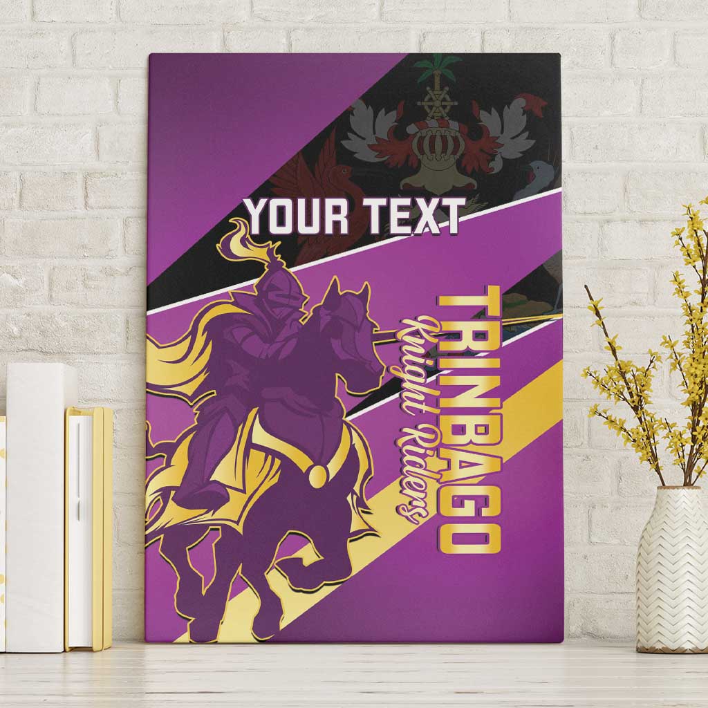 Custom Trinidad and Tobago Cricket Canvas Wall Art Come On Knight Riders Purple Version