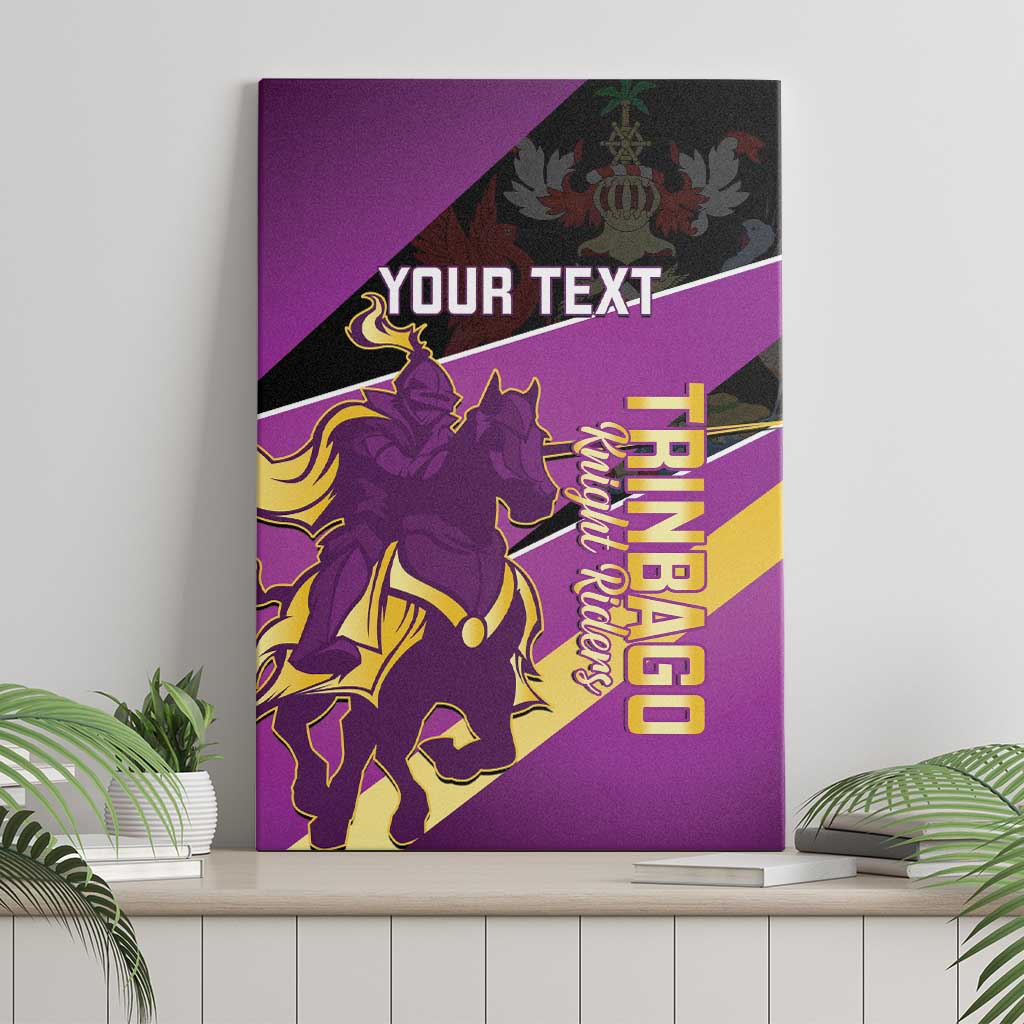 Custom Trinidad and Tobago Cricket Canvas Wall Art Come On Knight Riders Purple Version