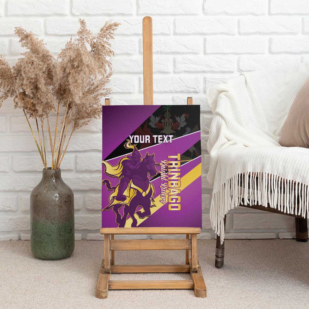 Custom Trinidad and Tobago Cricket Canvas Wall Art Come On Knight Riders Purple Version
