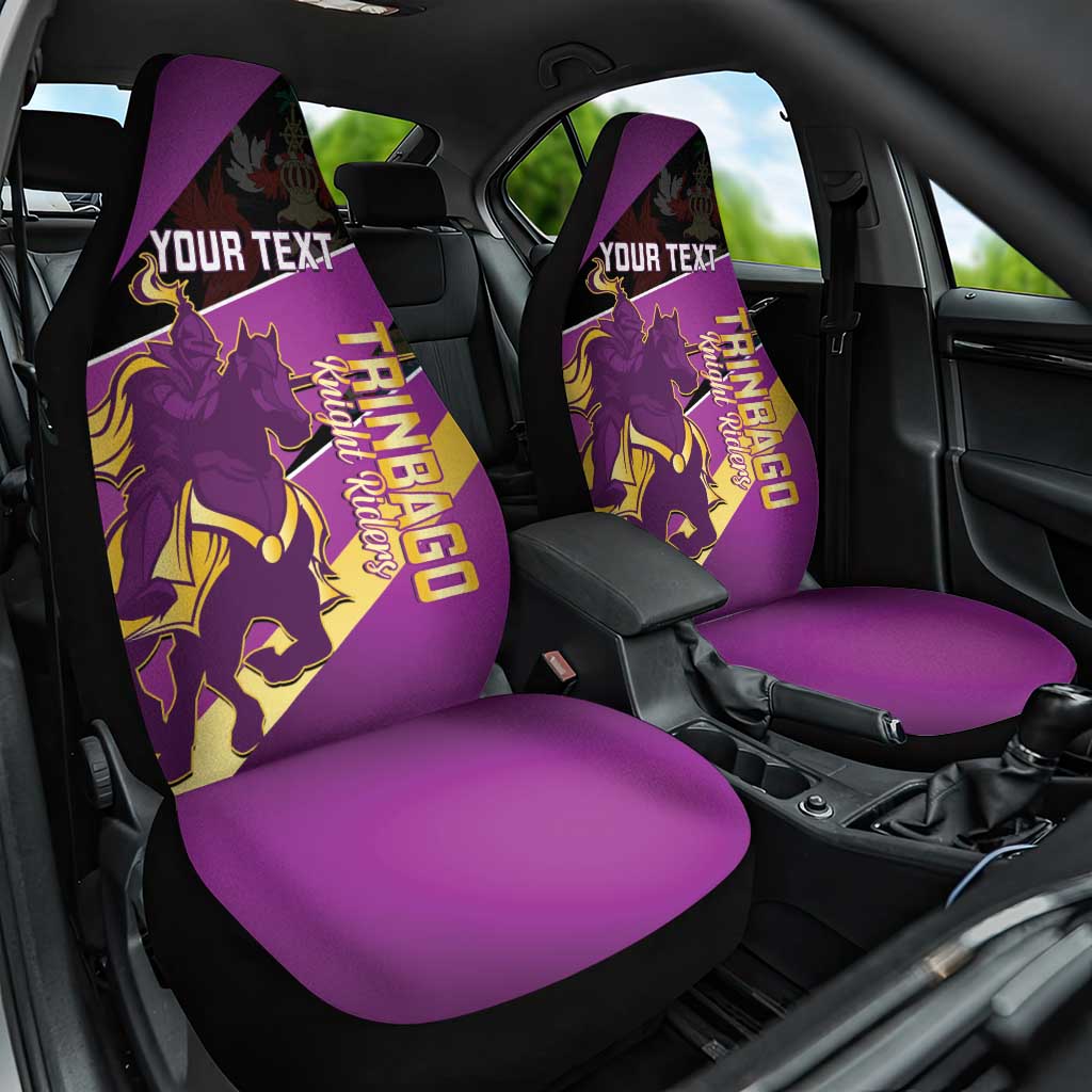 Custom Trinidad and Tobago Cricket Car Seat Cover Come On Knight Riders Purple Version