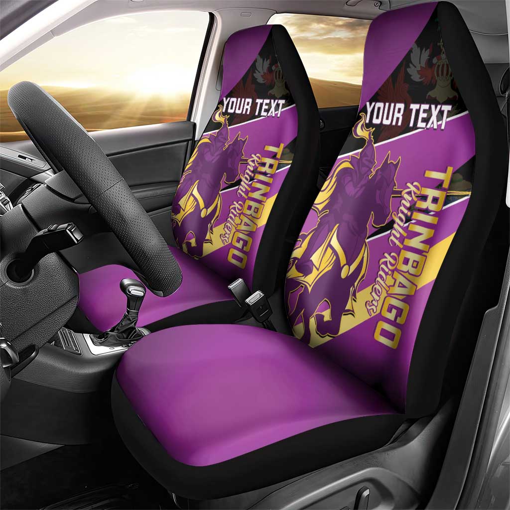 Custom Trinidad and Tobago Cricket Car Seat Cover Come On Knight Riders Purple Version