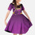Custom Trinidad and Tobago Cricket Family Matching Off The Shoulder Long Sleeve Dress and Hawaiian Shirt Come On Knight Riders Purple Version