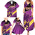 Custom Trinidad and Tobago Cricket Family Matching Summer Maxi Dress and Hawaiian Shirt Come On Knight Riders Purple Version
