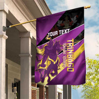 Custom Trinidad and Tobago Cricket Garden Flag Come On Knight Riders Purple Version