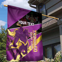 Custom Trinidad and Tobago Cricket Garden Flag Come On Knight Riders Purple Version