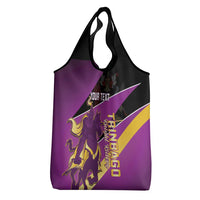 Custom Trinidad and Tobago Cricket Grocery Bag Come On Knight Riders Purple Version