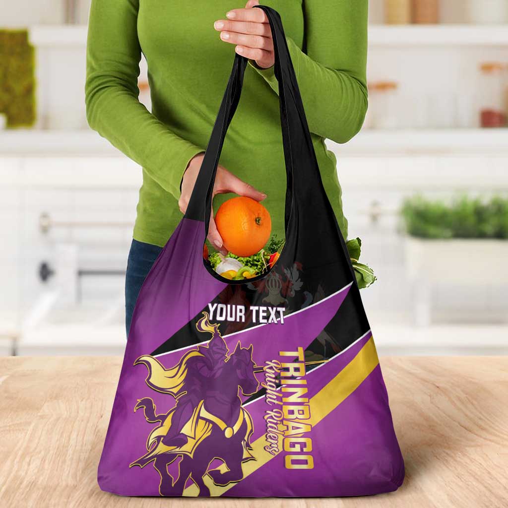 Custom Trinidad and Tobago Cricket Grocery Bag Come On Knight Riders Purple Version