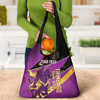Custom Trinidad and Tobago Cricket Grocery Bag Come On Knight Riders Purple Version