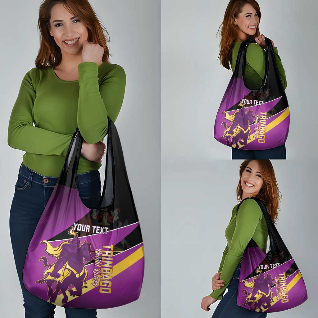 Custom Trinidad and Tobago Cricket Grocery Bag Come On Knight Riders Purple Version