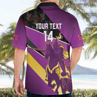 Custom Trinidad and Tobago Cricket Hawaiian Shirt Come On Knight Riders Purple Version