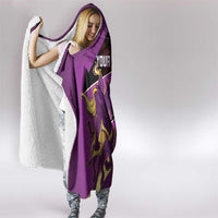 Custom Trinidad and Tobago Cricket Hooded Blanket Come On Knight Riders Purple Version