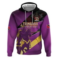 Custom Trinidad and Tobago Cricket Hoodie Come On Knight Riders Purple Version