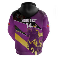 Custom Trinidad and Tobago Cricket Hoodie Come On Knight Riders Purple Version